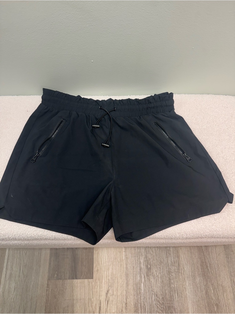 Women’s Black Athletic Drawstring Shorts